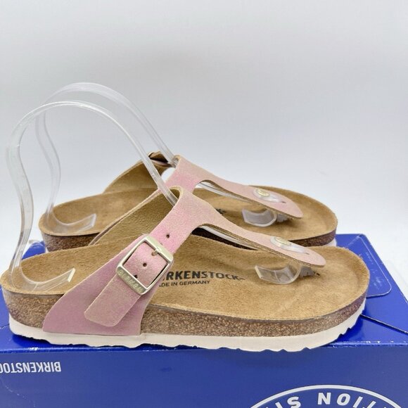 Birkenstock Gizeh Sandal Washed Pink Metallic Thong Women EU 37 US 6-6.5 Regular - Picture 5 of 11